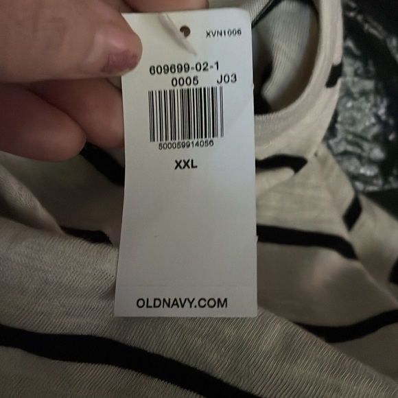 Old Navy Blue and white striped short sleeve t-shirt. Size XXL. - Picture 3 of 3